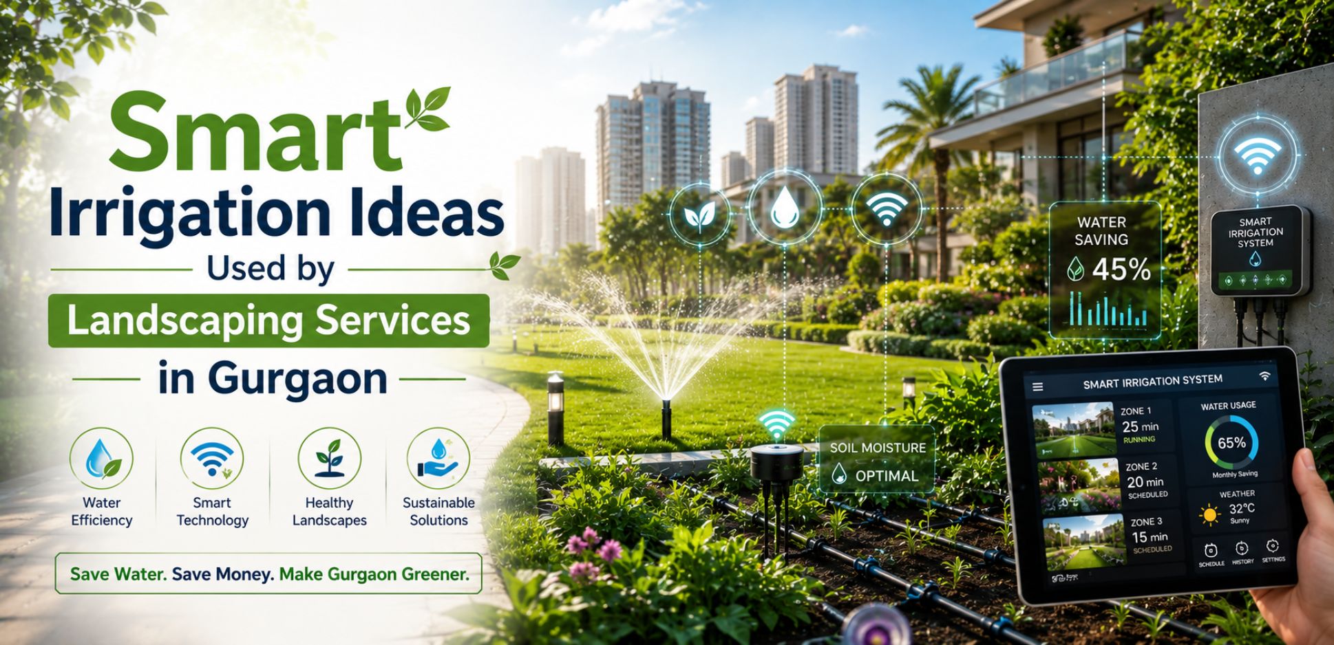 Smart Irrigation Ideas Used by Landscaping Services in Gurgaon
